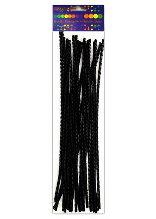 Dekor vielutės JUODOS 30cm 25vnt