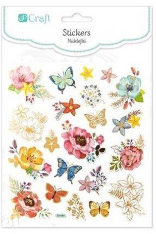 Lipdukai GĖLĖS ir DRUGELIAI, 21vnt.