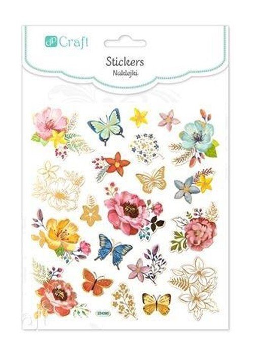 Lipdukai GĖLĖS ir DRUGELIAI, 21vnt.