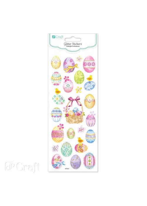 Brokatiniai lipdukai KIAUŠINIAI, 24vnt.