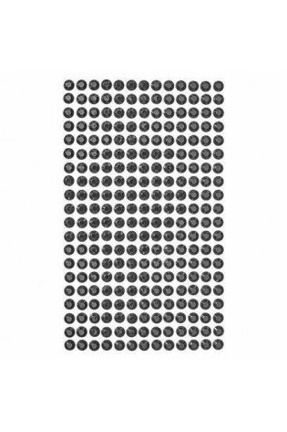 Dekor.lipnūs kristalai 6mm 260vnt juodi