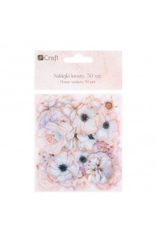 Lipdukai GĖLĖS 50vnt pastelinių sp