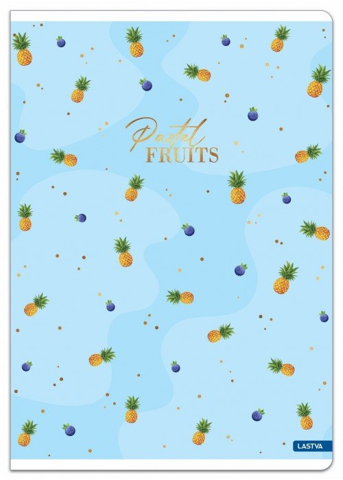 Sąsiuvinis A4 52lap. 80g PASTEL FRUITS linija