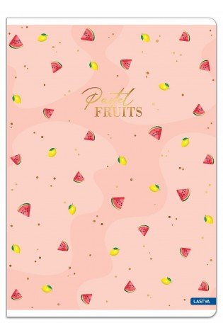 Sąsiuvinis A4 52lap. 80g PASTEL FRUITS linija