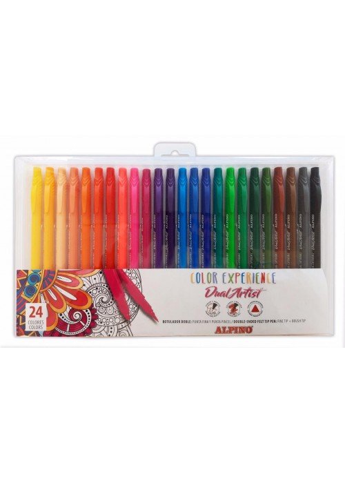 Flomasteriai ALPINO Color experience double 24sp