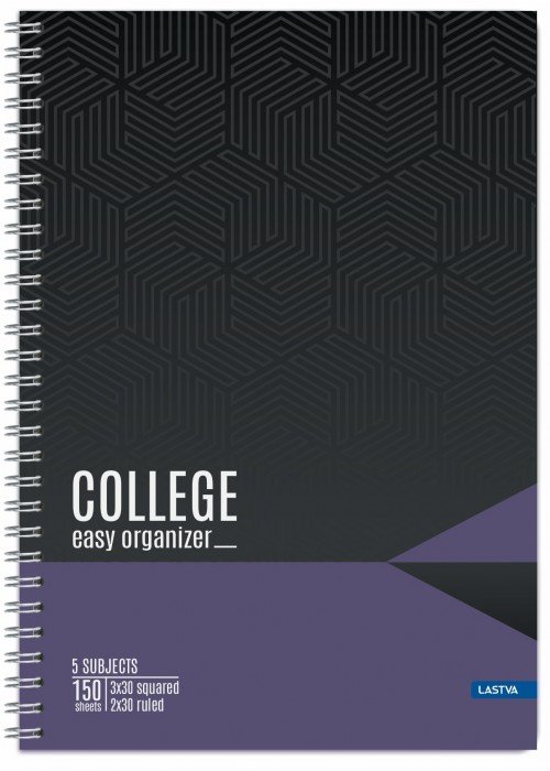 Knyga su spirale A4 150lap. 70g COLLEGE lang-linija