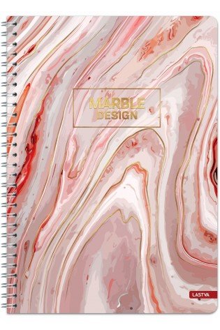 Knyga su spirale A5 80lap. 70g MARBLE linija