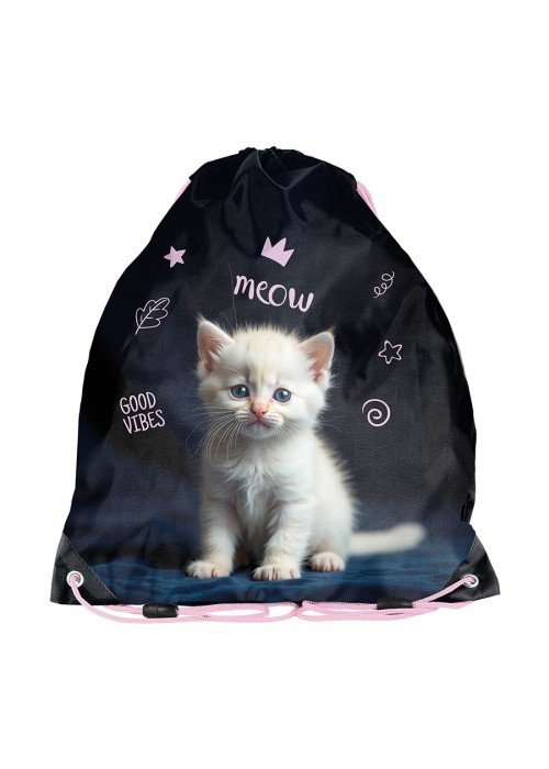 Maišelis sportinei aprangai WHITE KITTY PP26CD-712