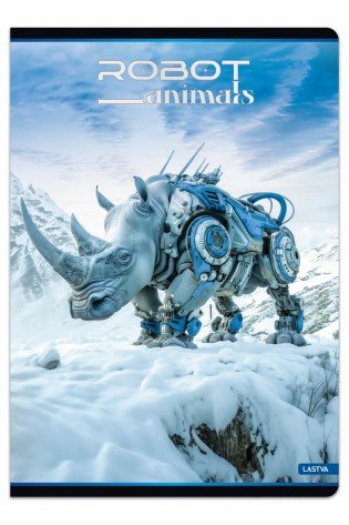 Sąsiuvinis(platus) A5 48lap. 80g ROBOT ANIMALS linija