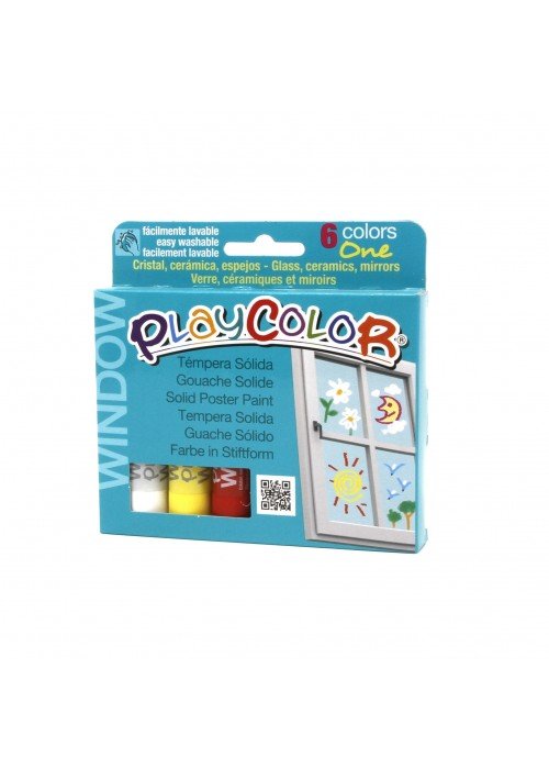 Pieštukiniai dažai rašyti ant stiklo PLAYCOLOR Window 6 sp.