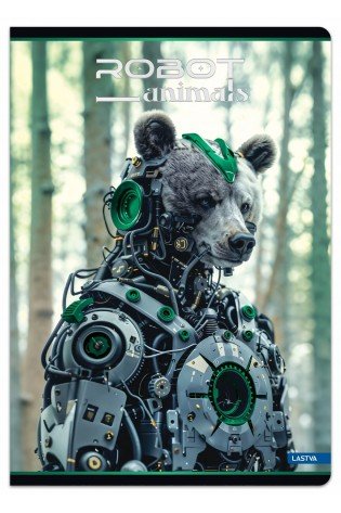 Sąsiuvinis A4 52lap. 80g ROBOT ANIMALS lang.