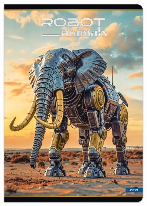 Sąsiuvinis A4 52lap. 80g ROBOT ANIMALS linija