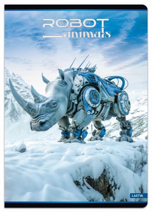 Sąsiuvinis A5 52lap. 80g ROBOT ANIMALS lang.