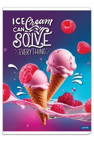 Sąsiuvinis A4 52lap. 70g ICE CREAM lang.