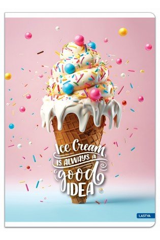 Sąsiuvinis A4 52lap. 70g ICE CREAM linija