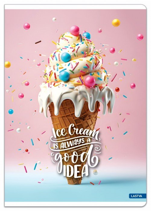 Sąsiuvinis A4 52lap. 70g ICE CREAM linija