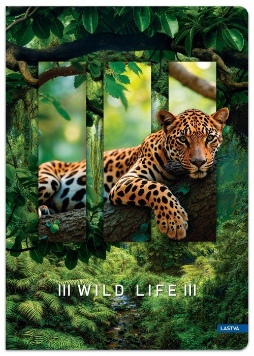 Knyga A4 96lap. 70g WILD LIFE lang.