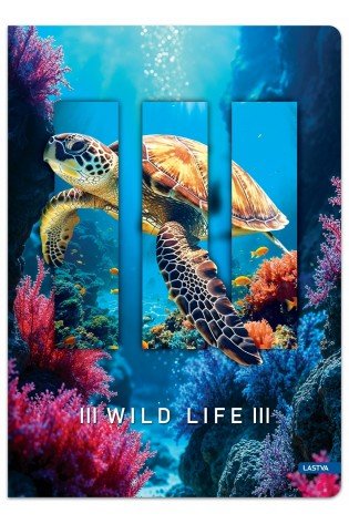 Knyga A5 96lap. 70g WILD LIFE lang.