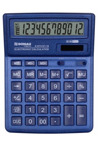 Skaičiuotuvas K-DT4121-01 DONAU tam.mėlynas