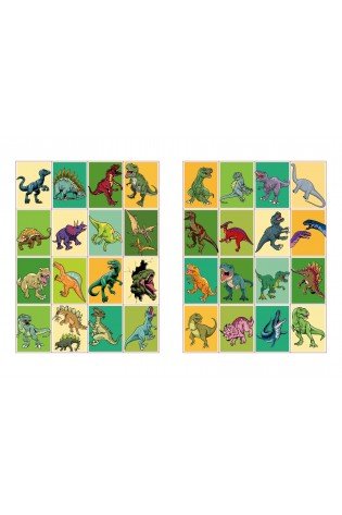 Knygutė spalvinimui su lipdukais PLĖŠRIŲJŲ DINOZAURŲ PASAULIS