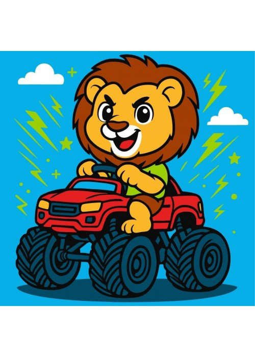 Tapyba pagal skaičius: LIŪTAS ANT AUTOMOBILIO 25x25