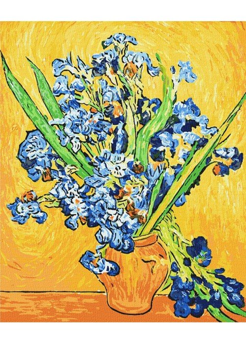 Tapyba pagal skaičius: VAZA SU VILKDALGIAIS Vincent van Gogh 40x50 dėžutėje
