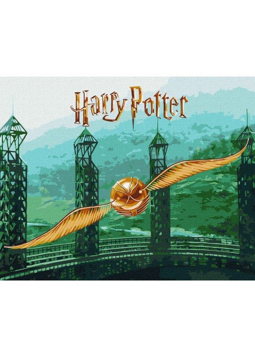 Tapyba pagal skaičius: "HARIS PORETIS" Auksinis snitchas Warner Bros 40x50 dėžutėje
