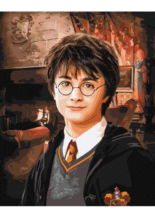 Tapyba pagal skaičius: "HARIS POTERIS" Grifindoro bendroji salė Warner Bros 40x50 dėžutėje
