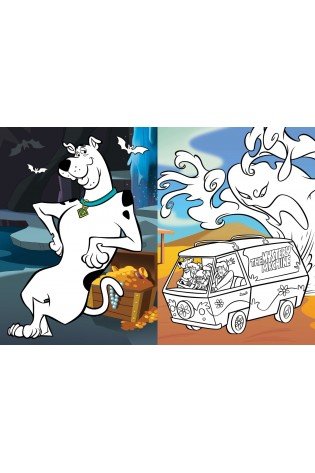 Knygutė spalvinimui su lipdukais SCOOBY- DOO Warner Bros
