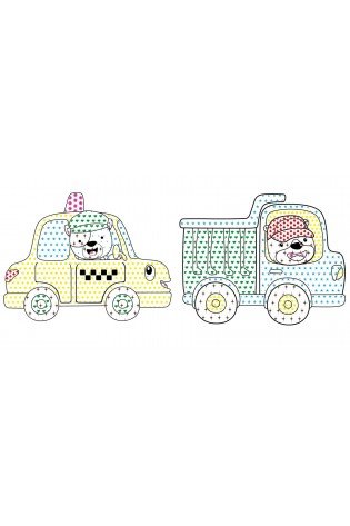 Knygutė spalvinimo vandeniu JUOKINGI AUTOMOBILIAI art_selena_ua 20x20 3+