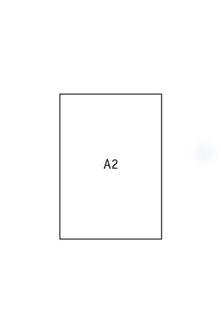 Popierius braižybai, A2, 610 x 430 mm, 170 g/m2, 20 vnt.