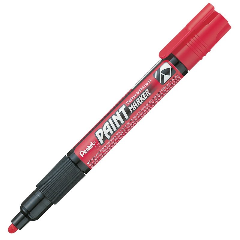 Žymeklis PENTEL PAINT MARKER, 4,0 mm., raudona