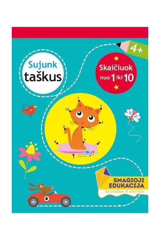 Sujunk taškus. Bloknotas 4 metų vaikams