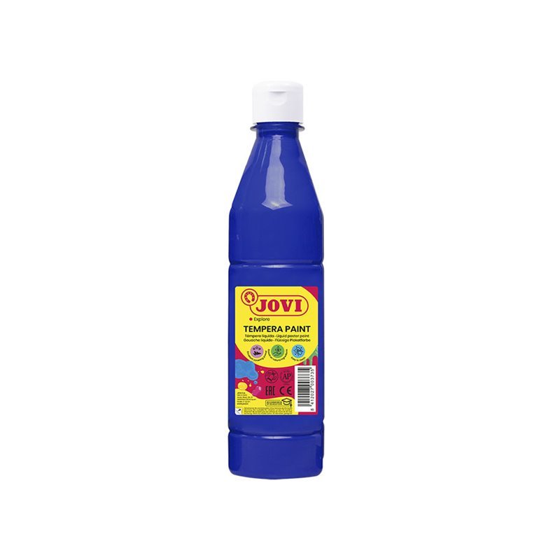 Tempera dažai buteliuke JOVI, 500 ml, tamsiai mėlyna sp.