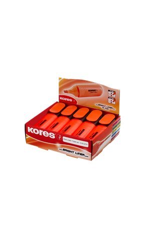 Teksto žymeklis KORES BRIGHT LINER, oranžinė