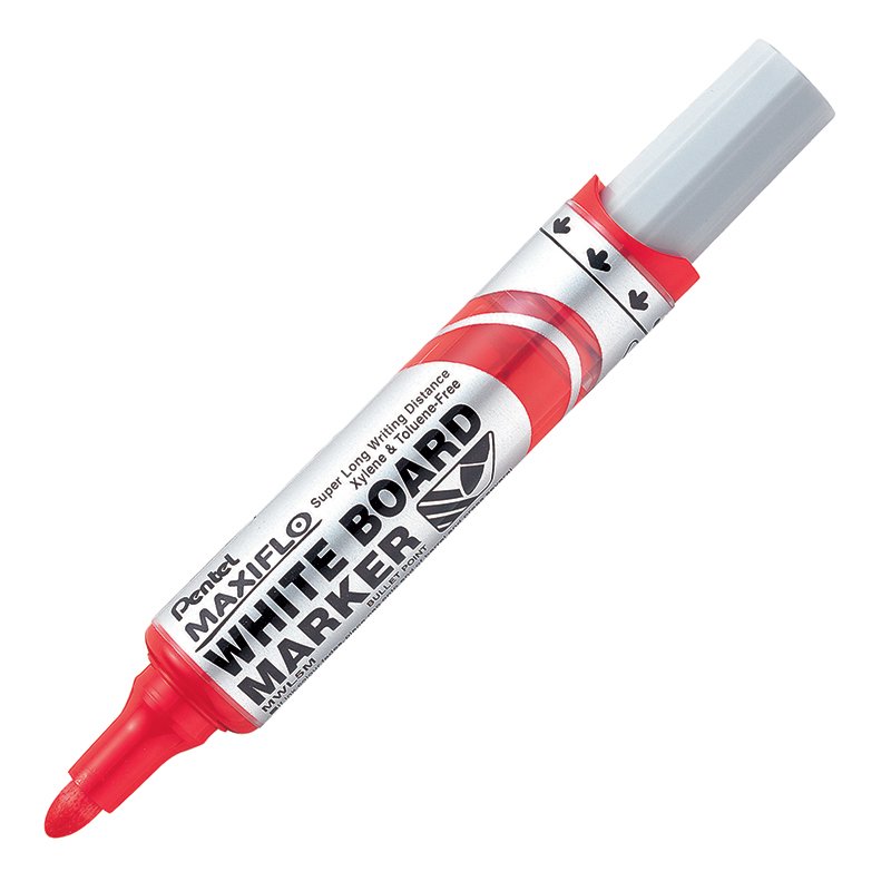 Žymeklis baltai lentai PENTEL MAXIFLO, 6,0mm. raudona Žymeklis baltai lentai PENTEL MAXIFLO, 6,0mm. raudona
