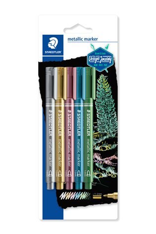 Žymeklis STAEDTLER Metallic, 5 vnt., įvairių sp.