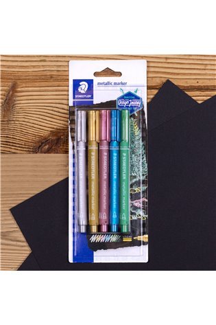 Žymeklis STAEDTLER Metallic, 5 vnt., įvairių sp.