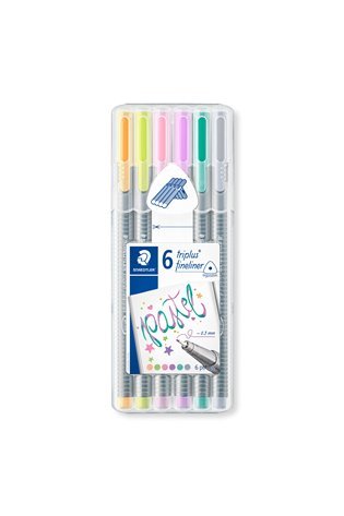 Spalvoti rašikliai STAEDTLER Pastel, 0,3 mm, 6 vnt.