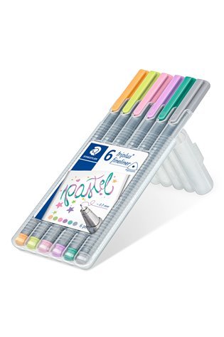 Spalvoti rašikliai STAEDTLER Pastel, 0,3 mm, 6 vnt.