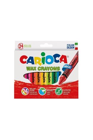 Vaškinės kreidelės CARIOCA Maxi, 24 vnt.