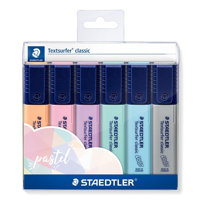 Teksto žymeklių rinkinys STAEDTLER Textsurfer 364C, 6 spalvos