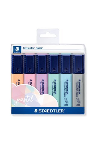 Teksto žymeklių rinkinys STAEDTLER Textsurfer 364C, 6 spalvos