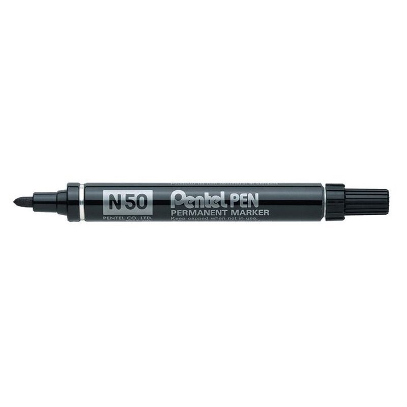 Permanentinis žymeklis PENTEL N50, 2.0mm, juoda Permanentinis žymeklis PENTEL N50, 2.0mm, juoda