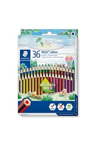 Spalvoti pieštukai STAEDTLER NORIS COLOUR 185, 36 spalvos