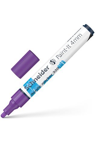 Akrilinis žymeklis SCHNEIDER Paint-it 320, 4 mm, violetinė sp.