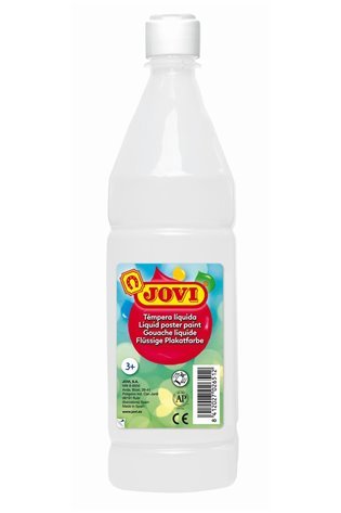 Skystas guašas buteliuke JOVI 1000 ml, balta sp.