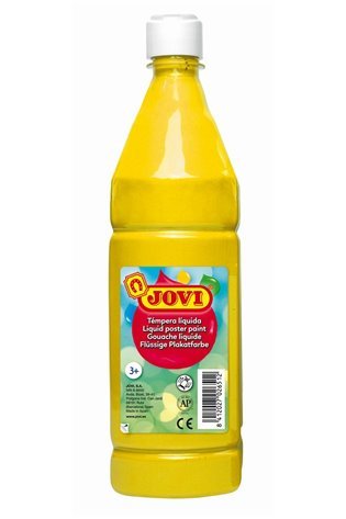 Skystas guašas buteliuke JOVI 1000 ml, geltona sp.