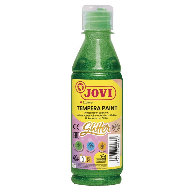 Tempera dažai JOVI, 250ml, žalios sp., blizgūs