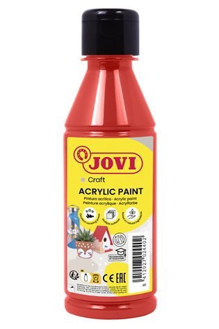 Akriliniai dažai JOVI, 250ml, raudonos sp.